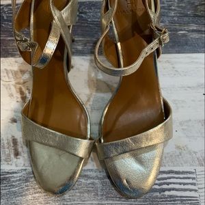 H by Halston gold heels